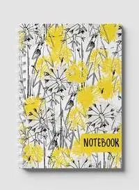 Lowha Spiral Notebook With 60 Sheets And Hard Paper Covers With Dandelions Design, For Jotting Notes And Reminders, For Work, University, School