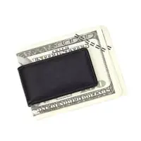 Generic Leather Strong Magnetic Money Clip, Black