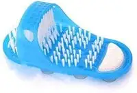Generic منظف القدمين السهل من Easyfeet فرشاة تنظيف القدمين مدلك تنظيف الحمام دش النعال الزرقاء النظيفة علاج السبا