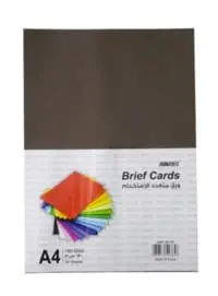 Masco 50-Sheets A4 Plain Brief Card Paper, Brown