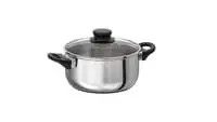 Pot with lid, glass/stainless steel2.8 l