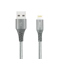 كابل Levore USB إلى Lightning Nylon معتمد من MFI بطول 1 متر - رمادي