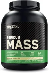 Optimum Nutrition Serious Mass Protein Powder, Vanilla, 6 lbs