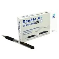 Double A Silk Gel Pen 0.7, Black Colour, Pack Of 12 Pcs