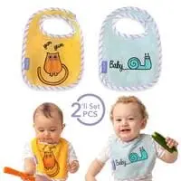 Milk&Moo Chubby Cat &Sangaloz  Baby Towel Bib Set 2 Pieces, 100 % Cotton Cloth, Burp Cloth, Newborn Bibs,  Baby Bibs For Eating, Baby Wipe, Gift For Baby Shower