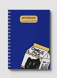Lowha Spiral Notebook With 60 Sheets And Hard Paper Covers With Cute Cat Cartoon Design, For Jotting Notes And Reminders, For Work, University, School
