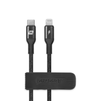 MOMAX Cable Elite Type-C to iPhone Fabric 1.2m - Black
