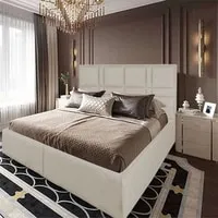 In House Berlin Linen Bed Frame - Single - 200x120cm - Light Beige