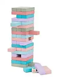Lewo 54 Pcs Wooden Stacking Toys Building Blocks Set For Kids