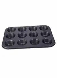 Generic 12-Piece Baking Cup Cake Mould Black