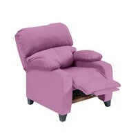 In House Velvet Classic Recliner Chair - Light Purple - NZ71