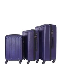 PARAJOHN طقم حقائب سفر من 3 قطع صلب الجانب ABS مقاس 20/24/28 بوصة أزرق كحلي