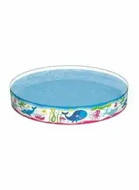 Bestway Fill And Fun Fish-Printed Inflatable Pool 55029 152X25X152Centimeter