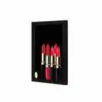 Lowha Lipstick Set Black Red Wall Art Wooden Frame Black Color 23X33cm