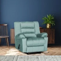 In House Velvet Rocking & Rotating Recliner Chair - Light Turquoise - Nice 02