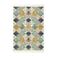 In House Soft Velvet Turkish Rectangular Door & Bath Mat - Multicolor - 60x40cm