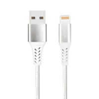 كابل Levore USB إلى Lightning Nylon معتمد من MFI بطول 1.8 متر - أبيض
