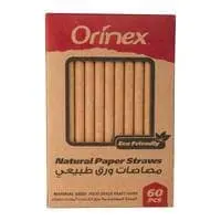 Orinex paper straws 60 pieces