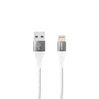LEVORE Cable iPhone USB 1.8m Nylon Braided - White