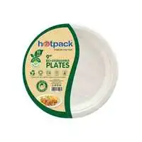 Hotpack bio-degradable plate 9''10 pieces
