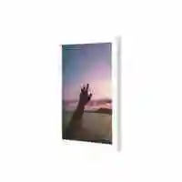 Lowha Person Taking Photo Of Left Hand Wall Art Wooden Frame White Color 23X33cm