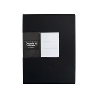 Double A Pocket File A4/30 Pockets Black, Suitable For School And Office Purpose
