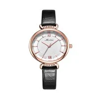 Meibin Analog Wrist Watch Leather Water Resistant For Women, M1163-Ws