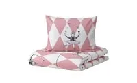 Generic Duvet Cover And Pillowcase, Ballerina Pattern Pink/White150X200/50X80cm