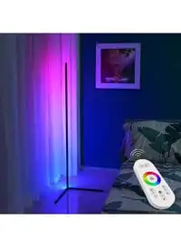 مصباح أرضي ذكي للزاوية من Arabest RGB مع إضاءة خلفية محيطة خافتة مع جهاز تحكم عن بعد 1.4 متر متعدد الألوان
