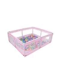 Dreeba Children's Playpen With balls and Handrails - 200*200*65 cm - Pink