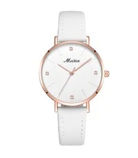 Meibin Analog Wrist Watch Leather Water Resistant For Women, M1176-Wrg