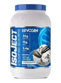 Evogen Nutrition IsoJect Ultra- بروتين مصل الحليب النقي - كوكيز وكريمة - (26 حصة)