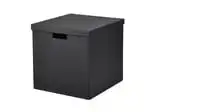 صندوق تخزين مع غطاء, أسود‎32x35x32 سم‏
