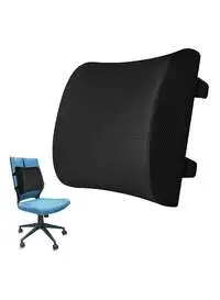 Sky-Touch Lumbar Support Pillow, Ergonomic Memory Foam For Back Support And Pain Relief, For Office Chair, Car Seat, Back Pillow, Black