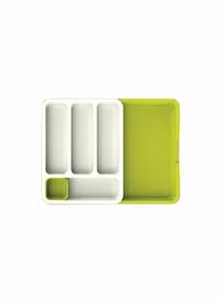 Drawer Store Plastic Kitchen Drawer Organizer Off White/Green