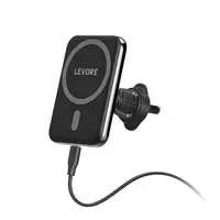 Levore Magnetic Wireless Car Charger Holder 15W MagSafe Fast Charging - Black