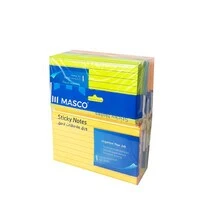 MASCO Smooth Sticky Lined Notes, Pack of 12