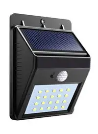 Generic Solar Powered Infrared Wall Lamp Black/White/Blue 10x5.8x13cm