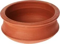 Royalford Deep Fish Curry Pot, 100% Natural Clay, Rf10579 Handmade Clay Cookware Non-Toxic Eco-Friendly Can Be Used On Gas Stove Or Open Fire , , Red