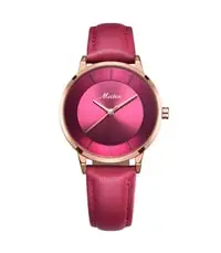 Meibin Analog Wrist Watch Leather Water Resistant For Women, M1202-Rrg