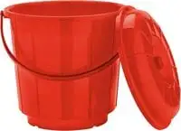 Royalford Plastic Bucket With Lid, 20L Bucket With Handle, Rf10686, Plasticware Leak-Proof Bucket, Sturdy, Long Lasting Design, Ideal For Home, Garden, Diy Bucket