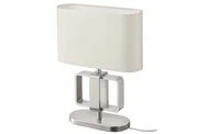 Table lamp, nickel-plated/white47 cm
