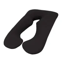 Sleep Night U Shape Full Body Support Pregnancy & Maternity Pillow With Washable Cover, Black