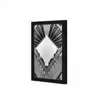Lowha Gray High-Rise Building Wall Art Wooden Frame Black Color 23X33cm