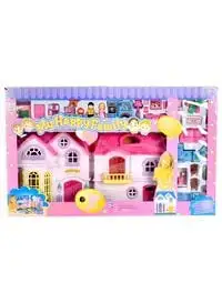 Rally My Happy Family Doll House Playset With Furniture And Dolls For Kids