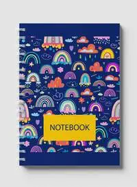 Lowha Spiral Notebook With 60 Sheets And Hard Paper Covers With Boho Weather Design, For Jotting Notes And Reminders, For Work, University, School