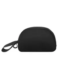 Parajohn Solid Pouch With Strap And Zip Closure Black