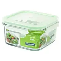 Glasslock food container square 490 ml
