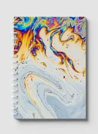 Lowha Spiral Notebook With 60 Sheets And Hard Paper Covers With Oil & Paint Design, For Jotting Notes And Reminders, For Work, University, School