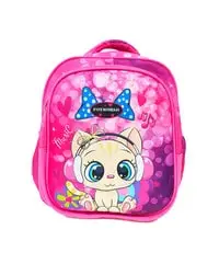 MASCO 12 Inches Fox World Kitten Printed Girls Kindergarten School Bag